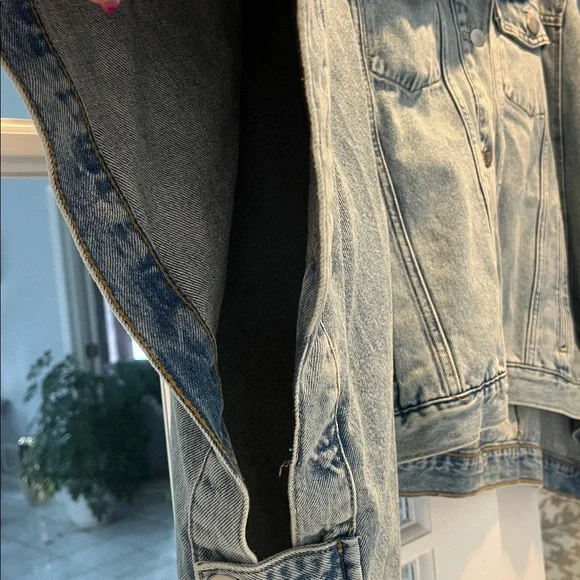 PILCRO - The Weston Cape Denim Boyfriend Jacket - Sz L/XL - Picture 5 of 6